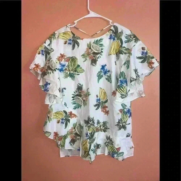 NWT Zara Hawaiian Blouse - Picture 1 of 4